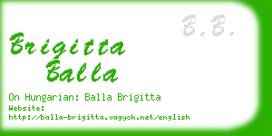 brigitta balla business card